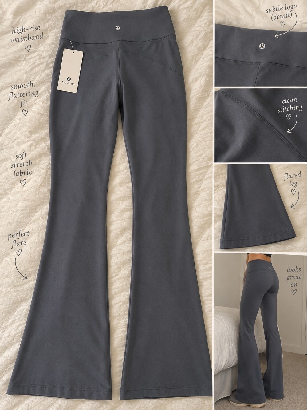 lululemon athletica Charcoal Gray Flared Leggings